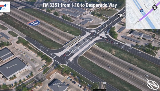 FM 3351 from I-10 to Desperado Way